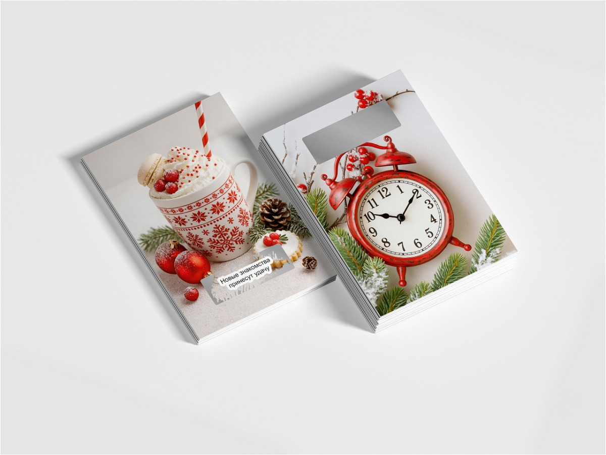 Набор новогодних открыток с предсказаниями